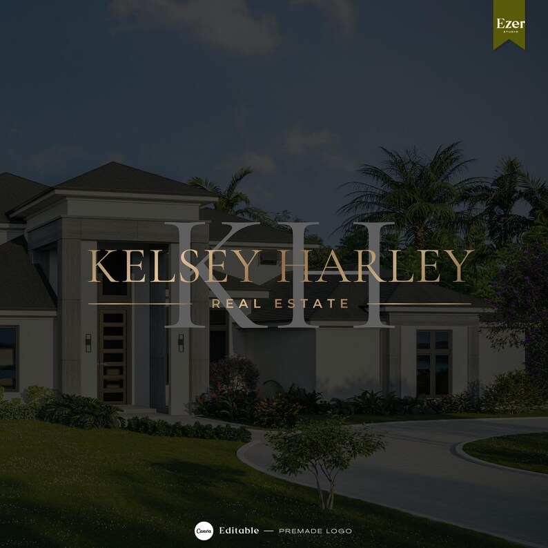 Editable Realtor Logo Design | Canva Real Estate Logo Set | Property ...