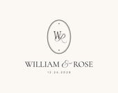 Canva Custom Wedding Logo | Custom Initials Crest Logo | Elegant Wedding emblem | Crest Wedding Monogram | Digital Download