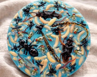 Pallet profumato e rimuovibile a forma di insetto strisciante (5 pollici) / Strumento BFRB riutilizzabile per stuzzicare la pelle, strapparsi i capelli e mangiarsi le unghie / Fidget sensoriale