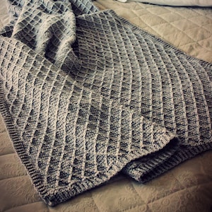 CROCHET PATTERN Stitches of Silver Afghan Make to Any Size PDF Download image 2