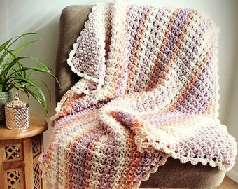 CROCHET PATTERN - C2C Squish Factor Afghan - Make to Any Size - Blanket or Scarf - PDF Download