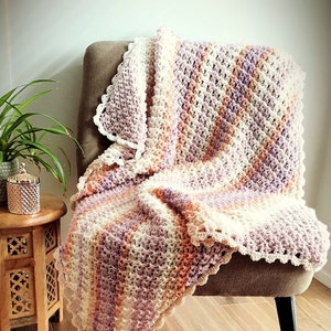 CROCHET PATTERN - C2C Squish Factor Afghan - Make to Any Size - Blanket or Scarf - PDF Download