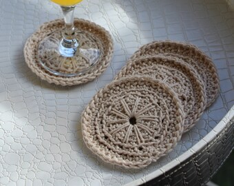 CROCHET PATTERN Sand Dollar Coasters - PDF Download