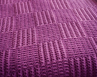 CROCHET PATTERN Wild Orchid Throw - Make to Any Size - PDF Download