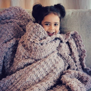 CROCHET PATTERN Teddy Bear Fur Blanket - Make to Any Size - PDF Download