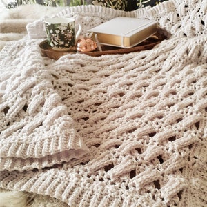 CROCHET PATTERN Twisted Lace Afghan Make to Any Size PDF Download image 3