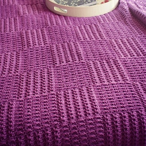 CROCHET PATTERN Wild Orchid Throw - Make to Any Size - PDF Download