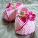 Download Now - CROCHET PATTERN Kimono Flower Crocheted Baby Shoes - Pattern PDF