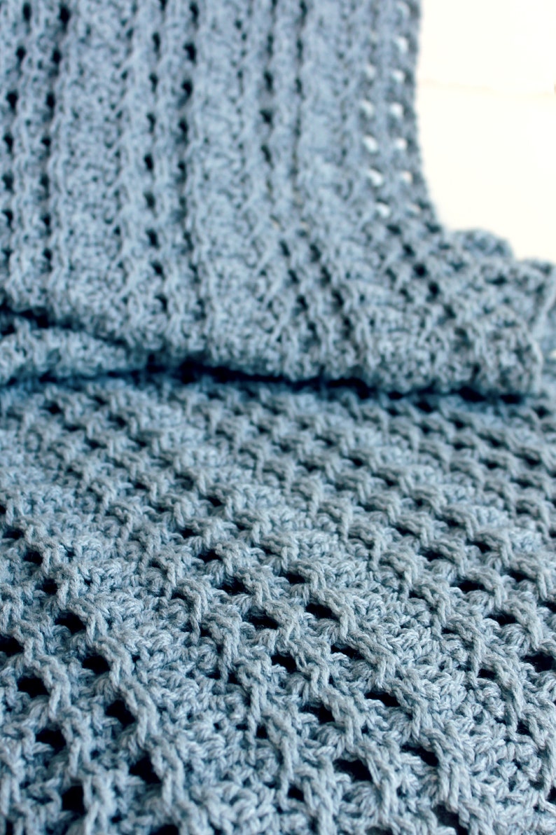 CROCHET PATTERN Silver Linings Throw Make to Any Size PDF Download image 1