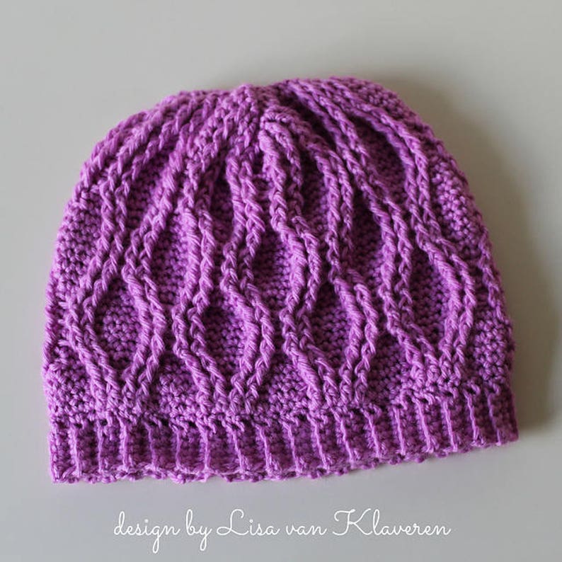 CROCHET PATTERN Cable Tryst Beanie Sizes Baby to Adult Ladies PDF Download image 4