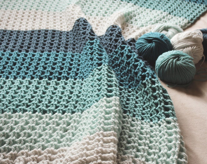 CROCHET PATTERN Once Upon A Cable Blanket - Make to Any Size - PDF ...