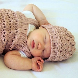 CROCHET PATTERN Lace Confection Hat - Baby to Adult - PDF Download