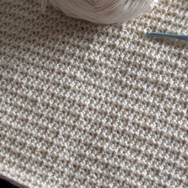 CROCHET PATTERN Textured Mesh Blanket - Make to Any Size - PDF Download