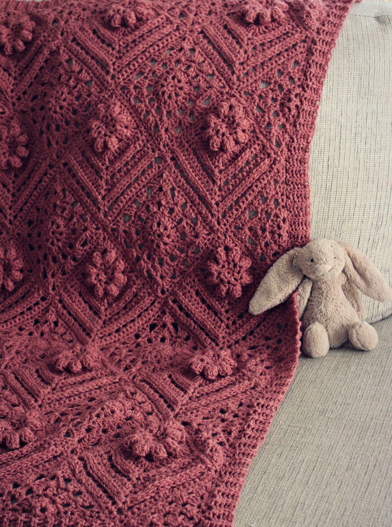 CROCHET PATTERN La Vie En Rose Afghan Make to Any Size PDF