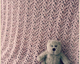 CROCHET PATTERN Knit-Look Lace Baby Blanket - PDF Download