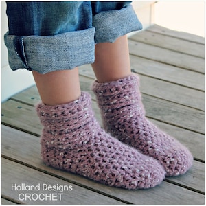 CROCHET PATTERN Slouch Boots - Toddler and Youth - PDF Download