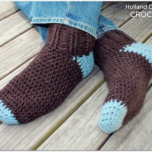 CROCHET PATTERN Man Socks Includes Men's Sizes 6-15 PDF Download image 1