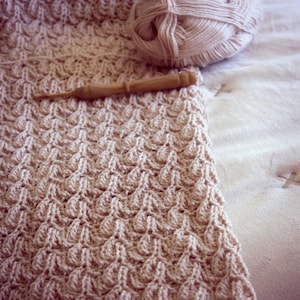 CROCHET PATTERN Twisted Cabled Rib Stitch - Make a Blanket or Scarf of Any Size - PDF Download