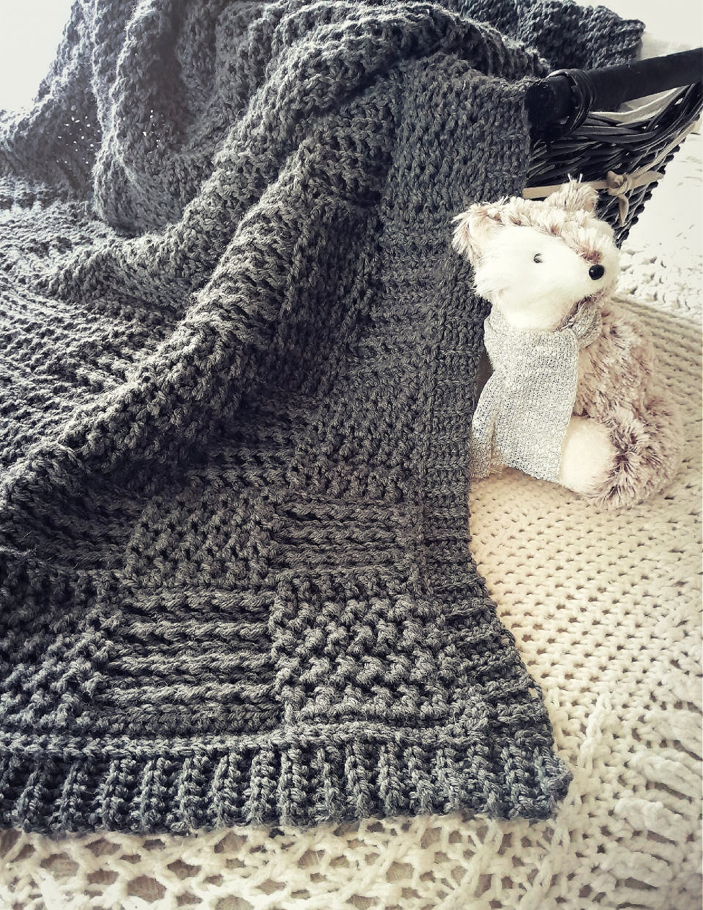 CROCHET PATTERN Silver Fox Throw - Make to Any Size - PDF Download - Etsy