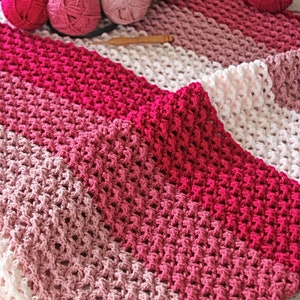 CROCHET PATTERN Coming Up Roses Afghan - Make to Any Size - PDF Download