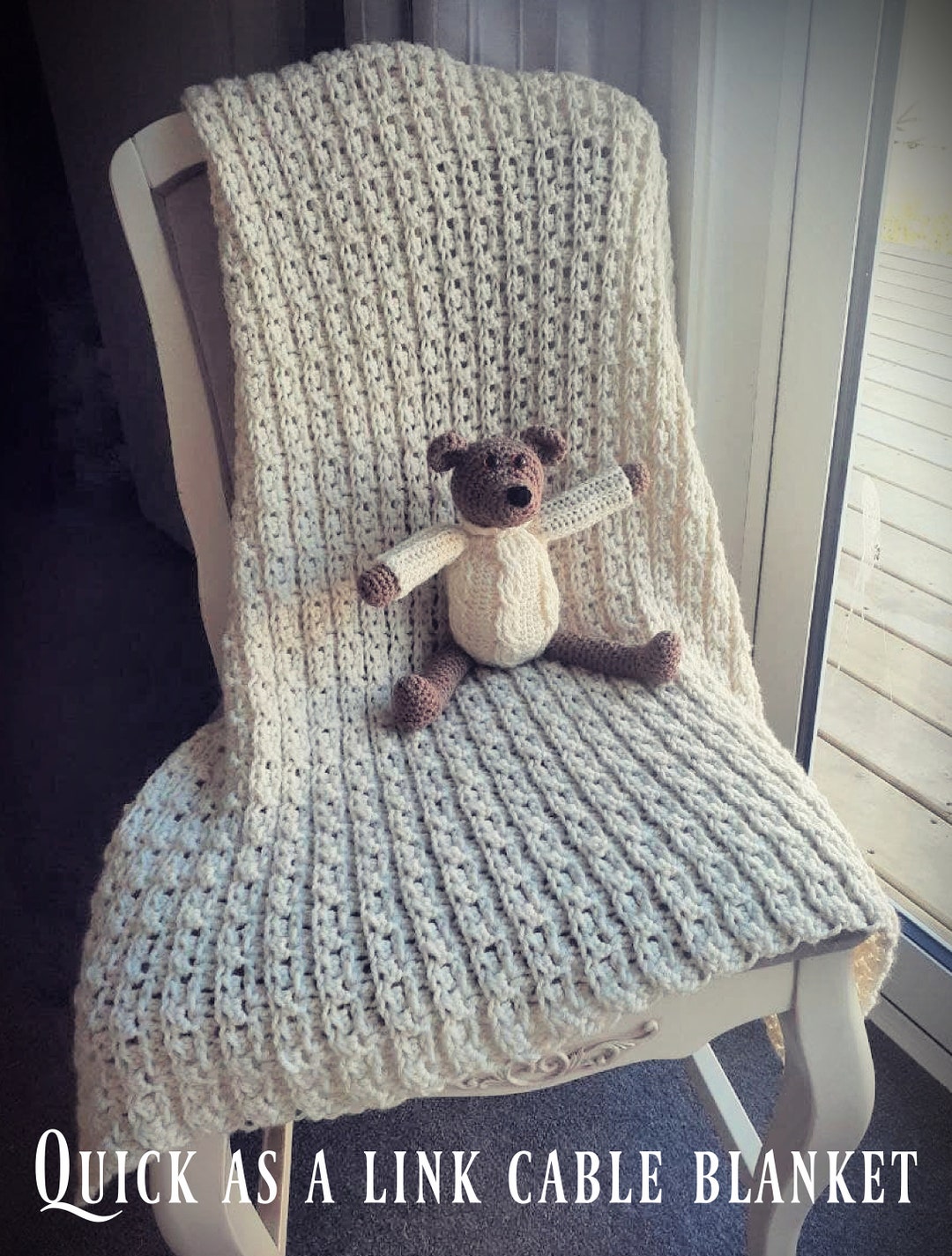 CROCHET PATTERN Quick as a Link Cable Blanket - PDF Download - Etsy