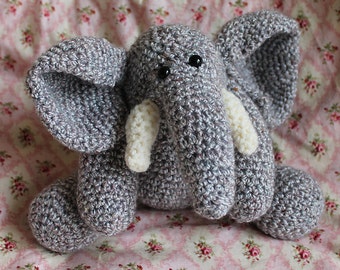 CROCHET PATTERN - Mr. Elephant - Amigurumi Toy - PDF Download