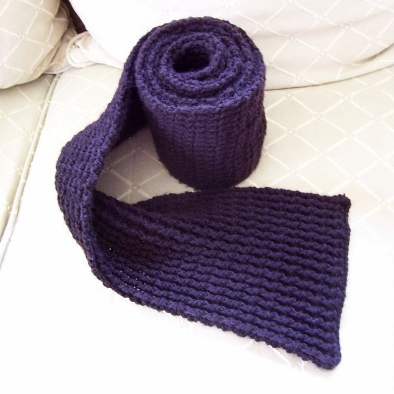 CROCHET PATTERN Men's Double Ribbed Scarf PDF Download image 2