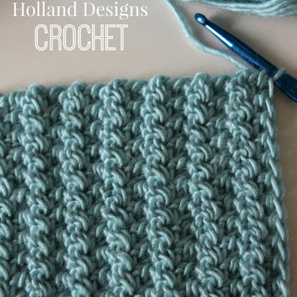 PATRÓN DE CROCHET Manta o Bufanda Medio Triple a Crochet - Hacer a Cualquier Tamaño - Descargar PDF