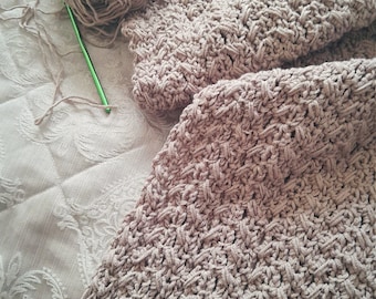 CROCHET PATTERN Queenstown Throw - Make a Blanket of Any Size - PDF Download