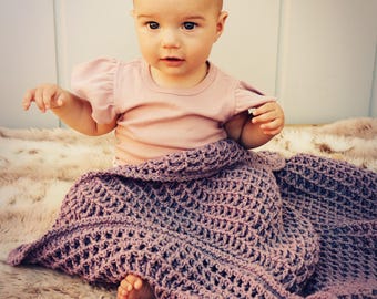 CROCHET PATTERN - Reversible Waffle Blanket - Make to Any Size - PDF Download
