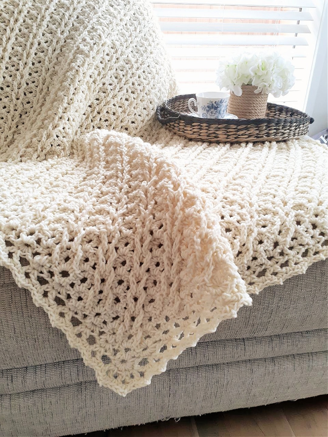 CROCHET PATTERN C2C Jacob's Ladder Afghan or Scarf Make to Any Size PDF Download Etsy