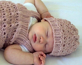 CROCHET PATTERN Lace Confection Hat - Baby to Adult - PDF Download