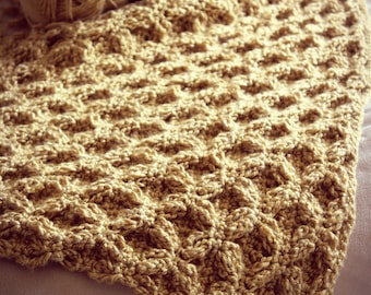CROCHET PATTERN Diamond Sunbursts Throw - Make to Any Size - PDF Download
