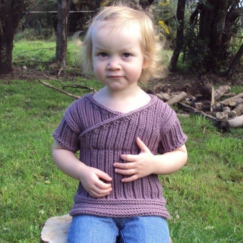 CROCHET PATTERN Knit-Look Crocheted Pullover Baby and Toddler PDF Download image 2