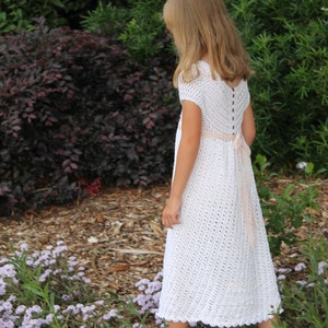 CROCHET PATTERN Edelweiss Dress Sizes 1-8 Years PDF Download image 1