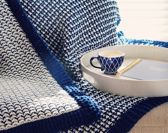 CROCHET PATTERN Nordic Throw - Make to Any Size - PDF Download