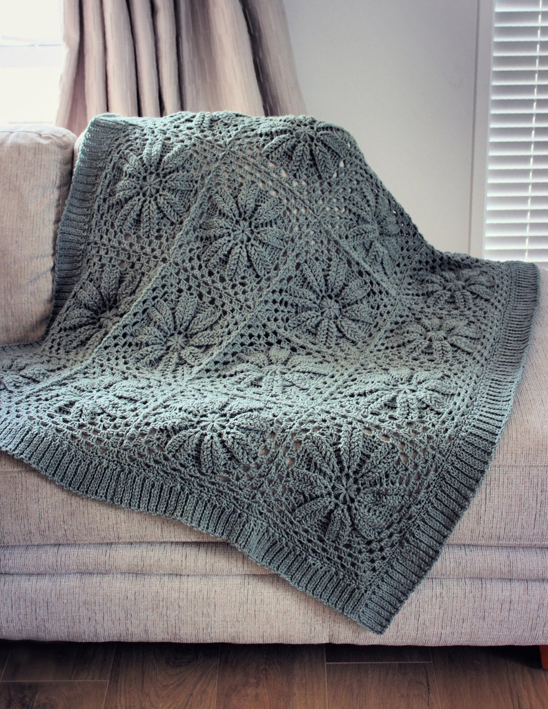 CROCHET PATTERN Thyme to Crochet Afghan Make to Any Size PDF Download image 1