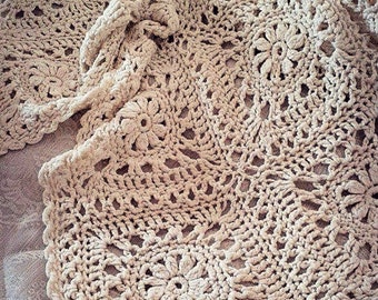 PATRON AU CROCHET Couverture pour bébé à motif de fleurs - Faire à n'importe quelle taille - Téléchargement PDF