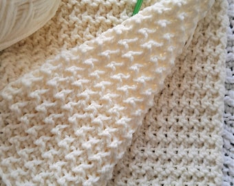 CROCHET PATTERN One Stitch Wonder - Stitch Tutorial - Make Blanket or Scarf of Any Size - PDF Download