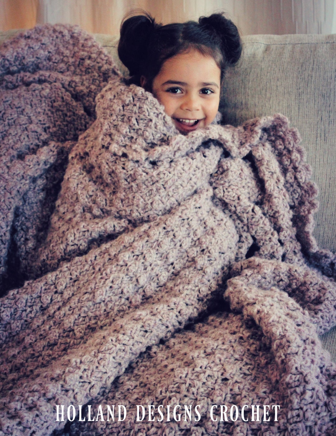 CROCHET PATTERN Teddy Bear Fur Blanket Make to Any Size PDF Download Etsy