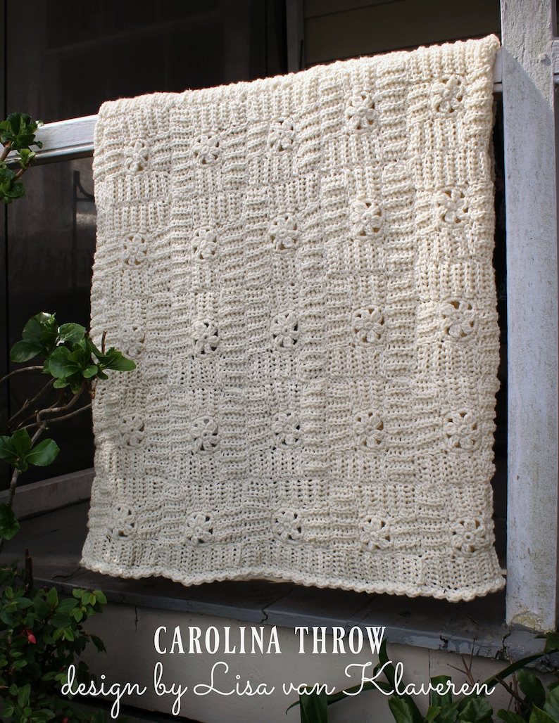 CROCHET PATTERN Carolina Throw - Make to Any Size - PDF Download - Etsy