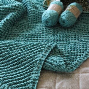 CROCHET PATTERN C2C Reversible Waffle Blanket - Make to Any Size - PDF Download image 2