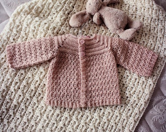 CROCHET PATTERN Just Darling Cardigan - Sizes 0-6 months to 4 years - PDF Download