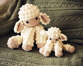 CROCHET PATTERN Luxe Lambs - 2 Sizes Included - Amigurumi Sheep - PDF Download
