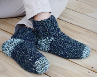 CROCHET PATTERN Man Socks Includes Men's Sizes 6-15 PDF
