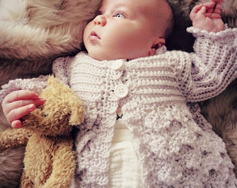CROCHET PATTERN Longline Cardigan - Baby and Toddler Sizes - PDF Download