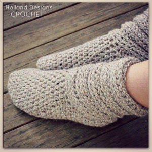 CROCHET PATTERN Ladies Slouch Boots - All Sizes - PDF Download