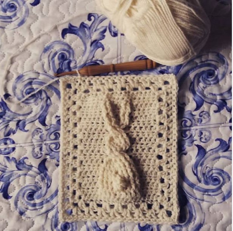 CROCHET PATTERN Bunny Cable Blanket - PDF Download - Etsy