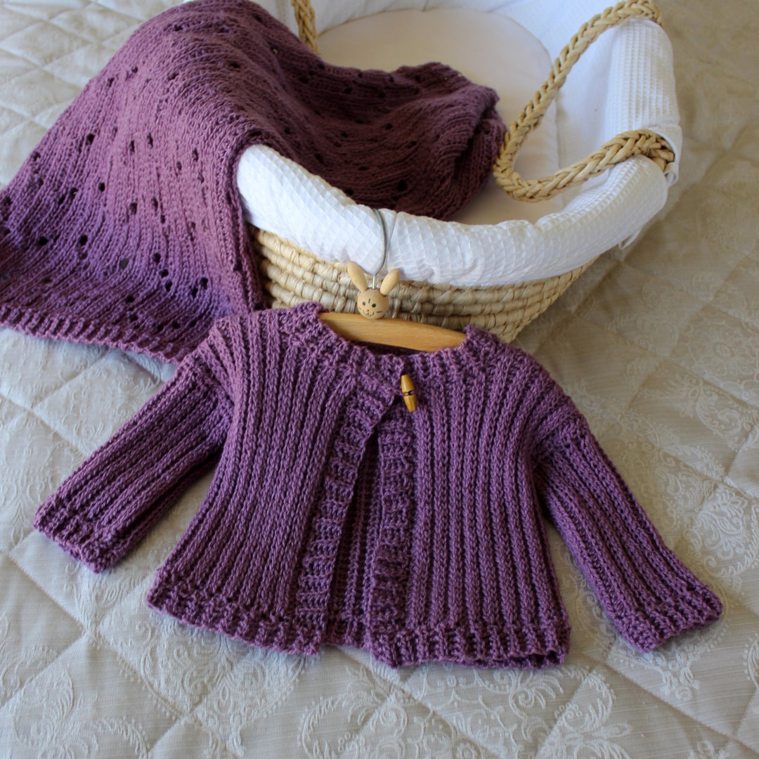 CROCHET PATTERN Knit-look Rib Baby Cardigan - Sizes 0-3 to 12-18 Months ...