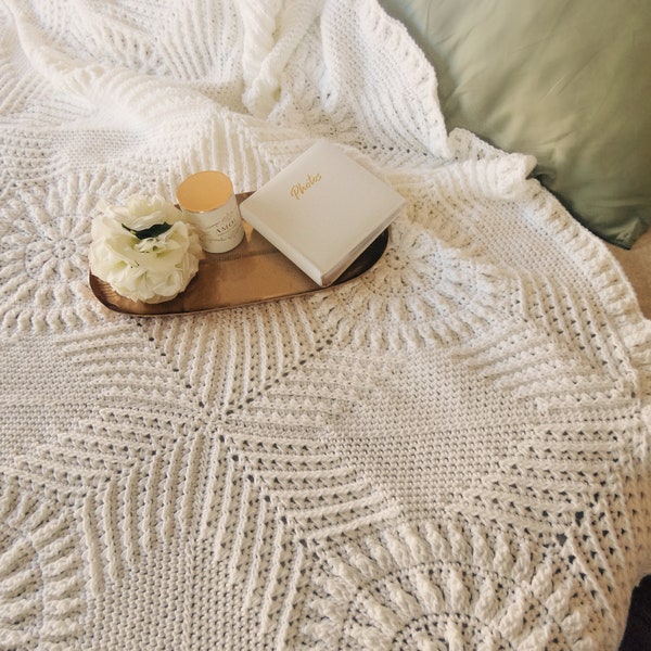 CROCHET PATTERN Bliss Afghan - Make to Any Size - PDF Download